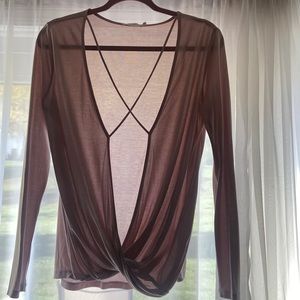 Cross cross front blouse